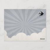  heteluchtballon bedankt bruiloft briefkaart (Achterkant)