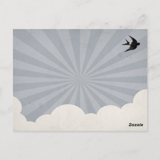  heteluchtballon bedankt bruiloft briefkaart (Achterkant)