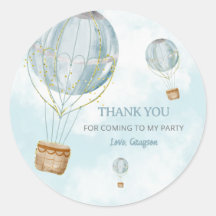 Heteluchtballon Bedankt Feest Sticker