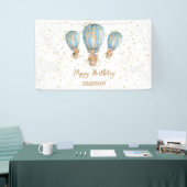 Heteluchtballon Boho Gefeliciteerd Verjaardag Spandoek (Beurs)