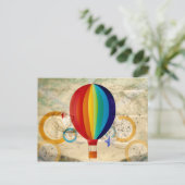 Heteluchtballon Briefkaart (Staand voorkant)