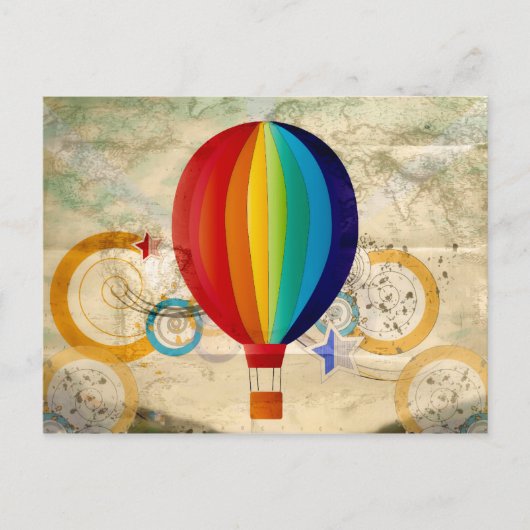 Heteluchtballon Briefkaart (Voorkant)