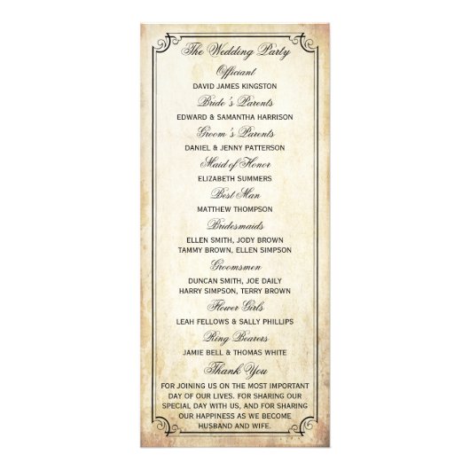  heteluchtballon bruiloft programma (Achterkant)