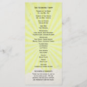 heteluchtballon bruiloft programma programmakaart (Achterkant)