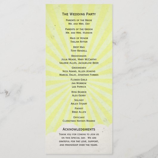  heteluchtballon bruiloft programma programmakaart (Achterkant)