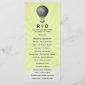  heteluchtballon bruiloft programma programmakaart (Voorkant)