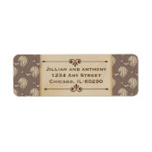  heteluchtballon bruin retouradres label (Voorkant)