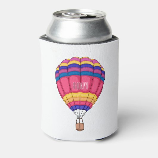 Heteluchtballon cartoon illustratie  blikjeskoeler (Blikje Achterkant)