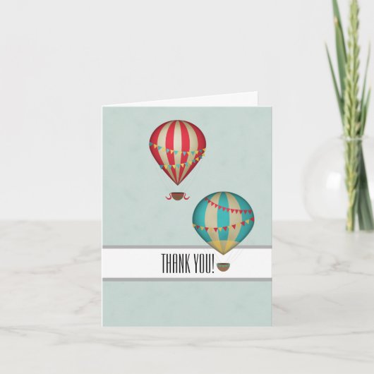 heteluchtballon dank u bedankkaart (Voorkant)