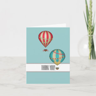  heteluchtballon dank u bedankkaart
