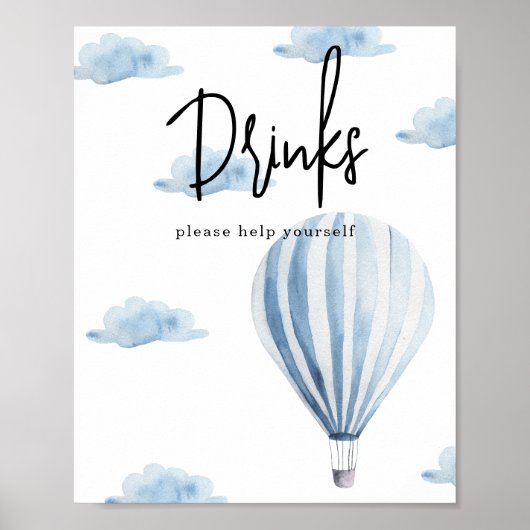 Heteluchtballon - Drankjes Poster (Voorkant)