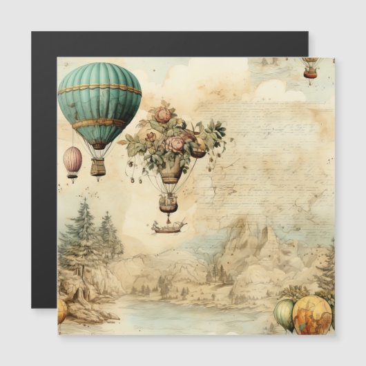 heteluchtballon in een sereen landschap (1) (Voorkant / Achterkant)