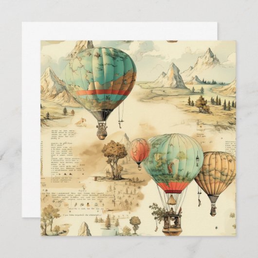  heteluchtballon in een sereen landschap (10) (Voorkant / Achterkant)