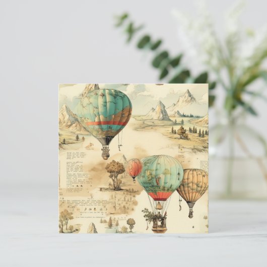  heteluchtballon in een sereen landschap (10) (Staand voorkant)