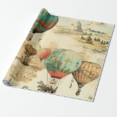  heteluchtballon in een sereen landschap (10) cadeaupapier (Uitgerold)