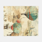  heteluchtballon in een sereen landschap (10) fleece deken (Voorkant (Horizontaal))