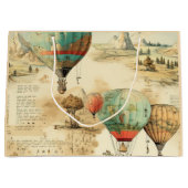 heteluchtballon in een sereen landschap (10) groot cadeauzakje (Voorkant)