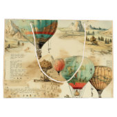 heteluchtballon in een sereen landschap (10) groot cadeauzakje (Achterkant)