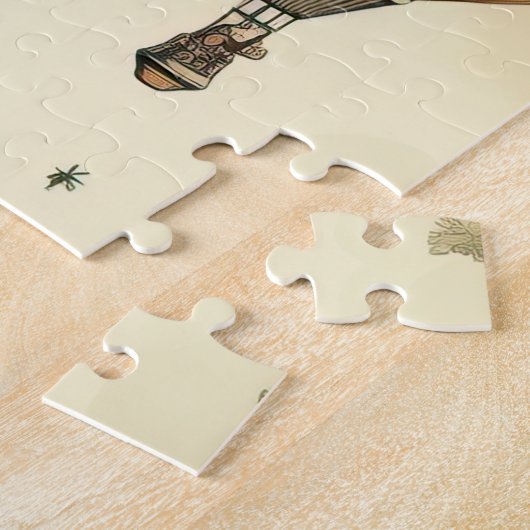  heteluchtballon in een sereen landschap (10) legpuzzel (Zijkant)