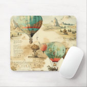 heteluchtballon in een sereen landschap (10) muismat (Met muis)