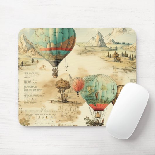 heteluchtballon in een sereen landschap (10) muismat (Met muis)