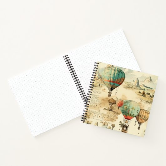 heteluchtballon in een sereen landschap (10) notitieboek (Binnen)
