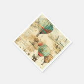  heteluchtballon in een sereen landschap (10) servet (Hoek)