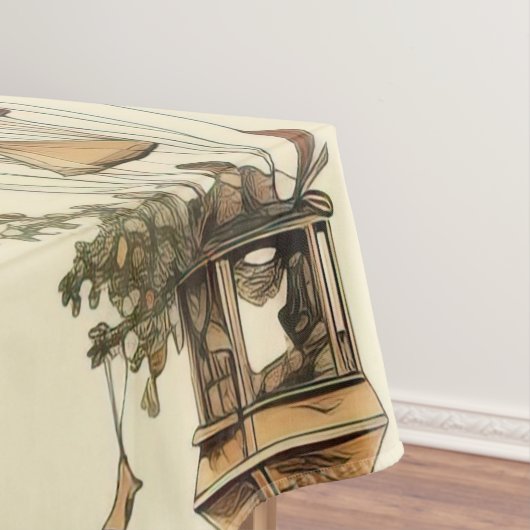 heteluchtballon in een sereen landschap (10) tafelkleed (Voorbeeld)