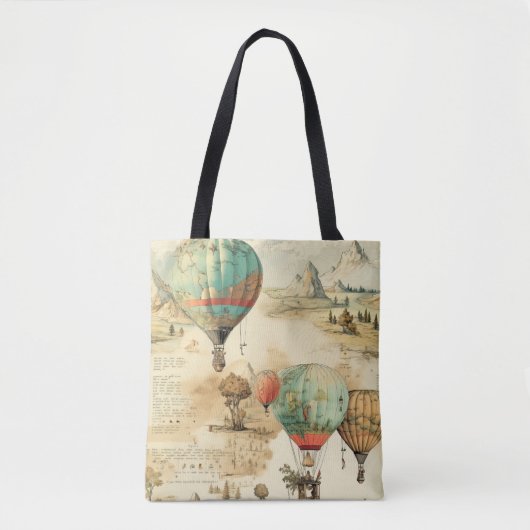  heteluchtballon in een sereen landschap (10) tote bag (Voorkant)