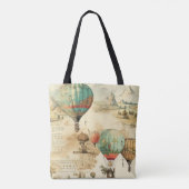  heteluchtballon in een sereen landschap (10) tote bag (Achterkant)