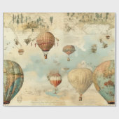 heteluchtballon in een sereen landschap (11) cadeaupapier (Vlak)