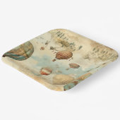 heteluchtballon in een sereen landschap (11) papieren bordje (Gebogen)