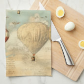 heteluchtballon in een sereen landschap (11) theedoek (Quarter Fold)