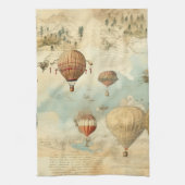 heteluchtballon in een sereen landschap (11) theedoek (Verticaal)
