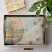 heteluchtballon in een sereen landschap (11) tissuepapier (Geschenk)