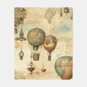  heteluchtballon in een sereen landschap (12) fleece deken (Voorkant)