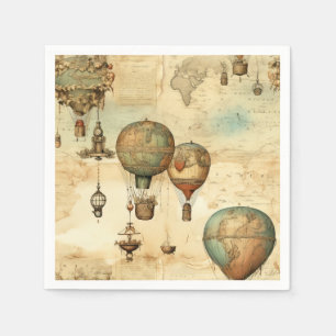  heteluchtballon in een sereen landschap (12) servet