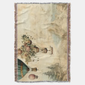 heteluchtballon in een sereen landschap (1) deken (Voorkant Verticaal)