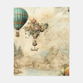 heteluchtballon in een sereen landschap (1) fleece deken (Voorkant)
