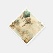  heteluchtballon in een sereen landschap (1) servet (Hoek)