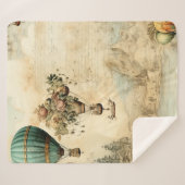  heteluchtballon in een sereen landschap (1) sherpa deken (Voorkant (horizontaal))