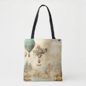  heteluchtballon in een sereen landschap (1) tote bag (Voorkant)