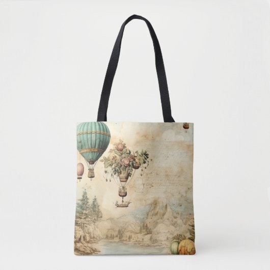  heteluchtballon in een sereen landschap (1) tote bag (Voorkant)