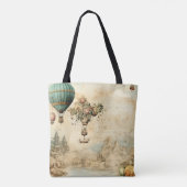  heteluchtballon in een sereen landschap (1) tote bag (Achterkant)