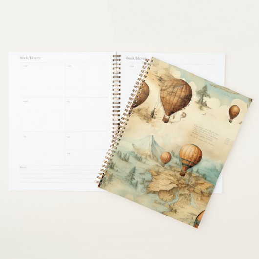  heteluchtballon in een sereen landschap (2) planner (Display)