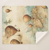 heteluchtballon in een sereen landschap (2) sherpa deken (Voorkant (horizontaal))