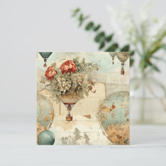  heteluchtballon in een sereen landschap (3) (Staand voorkant)