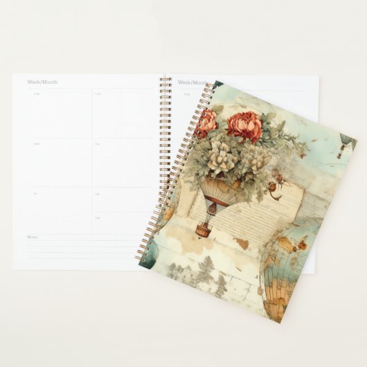  heteluchtballon in een sereen landschap (3) planner (Display)