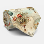 heteluchtballon in een sereen landschap (3) stropdas (Opgerold)