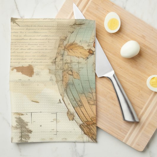  heteluchtballon in een sereen landschap (3) theedoek (Quarter Fold)